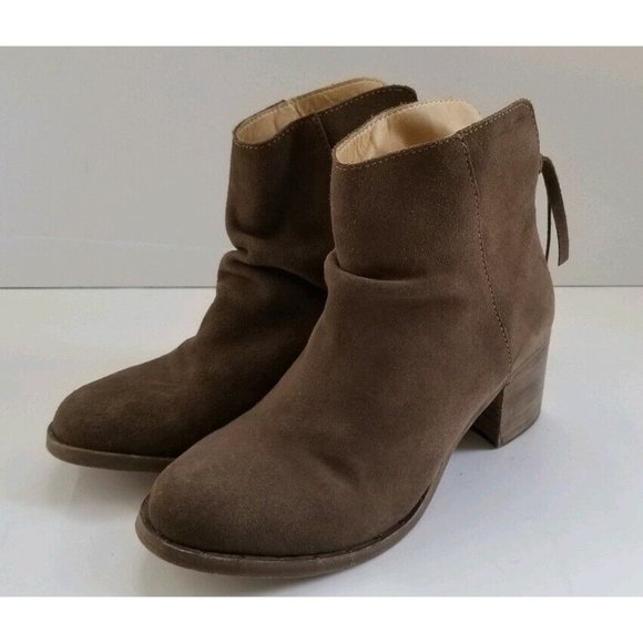 beek Pheasant Boots | Anthropologie Anthropologie Beek Strix Boots Taupe Suede Leather Heel Bootie Size 7 / 7.5 EUC